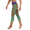 Custom Cobrand Green Madarin Yoga Capri Leggings