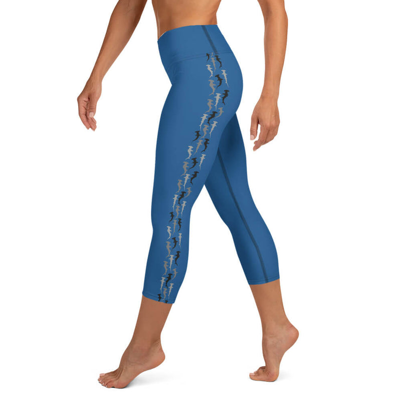 Custom Cobrand Hammerhead Shark Yoga Capri Leggings