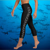 Custom Cobrand Hammerhead Shark Yoga Capri Leggings