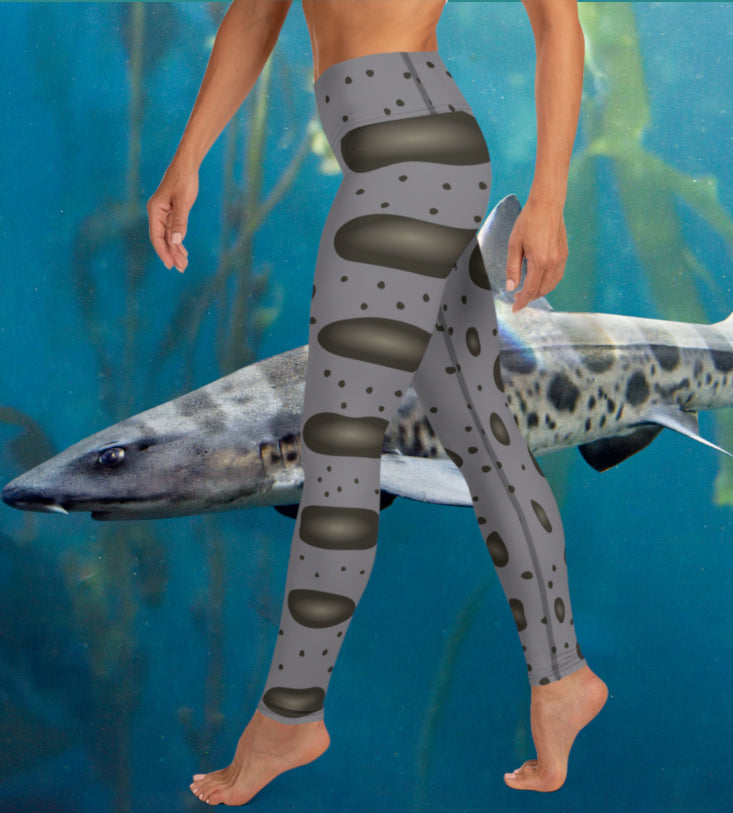 Custom Cobrand Leopard Shark Yoga Leggings