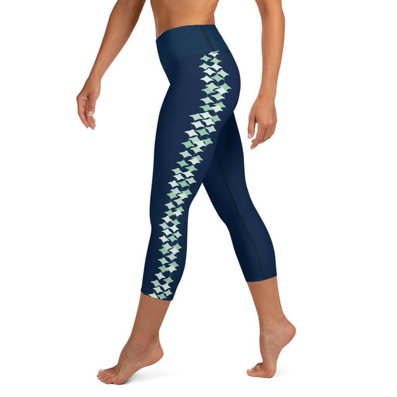 Custom Cobrand Stingray Yoga Capri Leggings