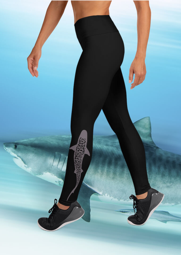 Custom Cobrand Tiger Shark Secret Yoga Leggings