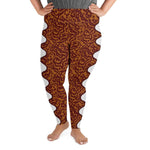 Extended sizing shows a person wearing 2XL size Glenie’s Chromodoris yoga leggings.