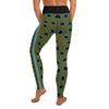 Back view of person in Spotted Mandarin Fish leggings with spotted mandarin fish pattern.
