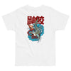White color version of kids tiger shark t-shirt. 