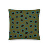 Spotted mandarin throw pillow in size 22x22.