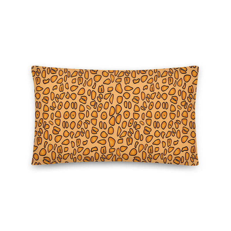 Flamingo Tongue snail throw pillow in size 20x12.