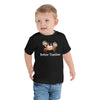 Toddler wearing a black short sleeve t-shirt with Pom-pom crab friendship design in size 2T. 