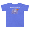 Heather columbia blue version of the toddler clownfish and anemone friendship short sleeve t-shirt.