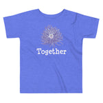 Heather columbia blue version of the toddler anemone short sleeve t-shirt.