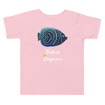 Pink color version of the toddler emperor angelfish short sleeve t-shirt.