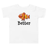 White color version of the toddler clownfish short sleeve t-shirt.