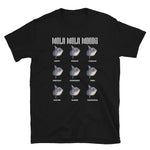 Black version of the short sleeve mola mola moods design t-shirt, adult size L.