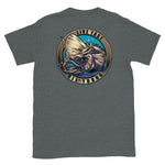 Dark heather color version of the short sleeve mahi mahi design t-shirt, size 2XL.