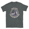 Dark heather color version of the short sleeve big boned elephant seal design t-shirt, adult size XL.