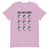 Heather prism lilac version of the short sleeve mola mola moods design t-shirt.