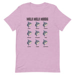 Heather prism lilac version of the short sleeve mola mola moods design t-shirt.