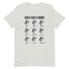 Silver version of the short sleeve mola mola moods design t-shirt.
