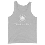 Athletic heather version of the thalassas unisex tank top deisgn.